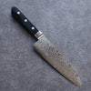 Seisuke AUS10 45 Layer Damascus Santoku 165mm Black Pakka wood Handle - Seisuke Knife