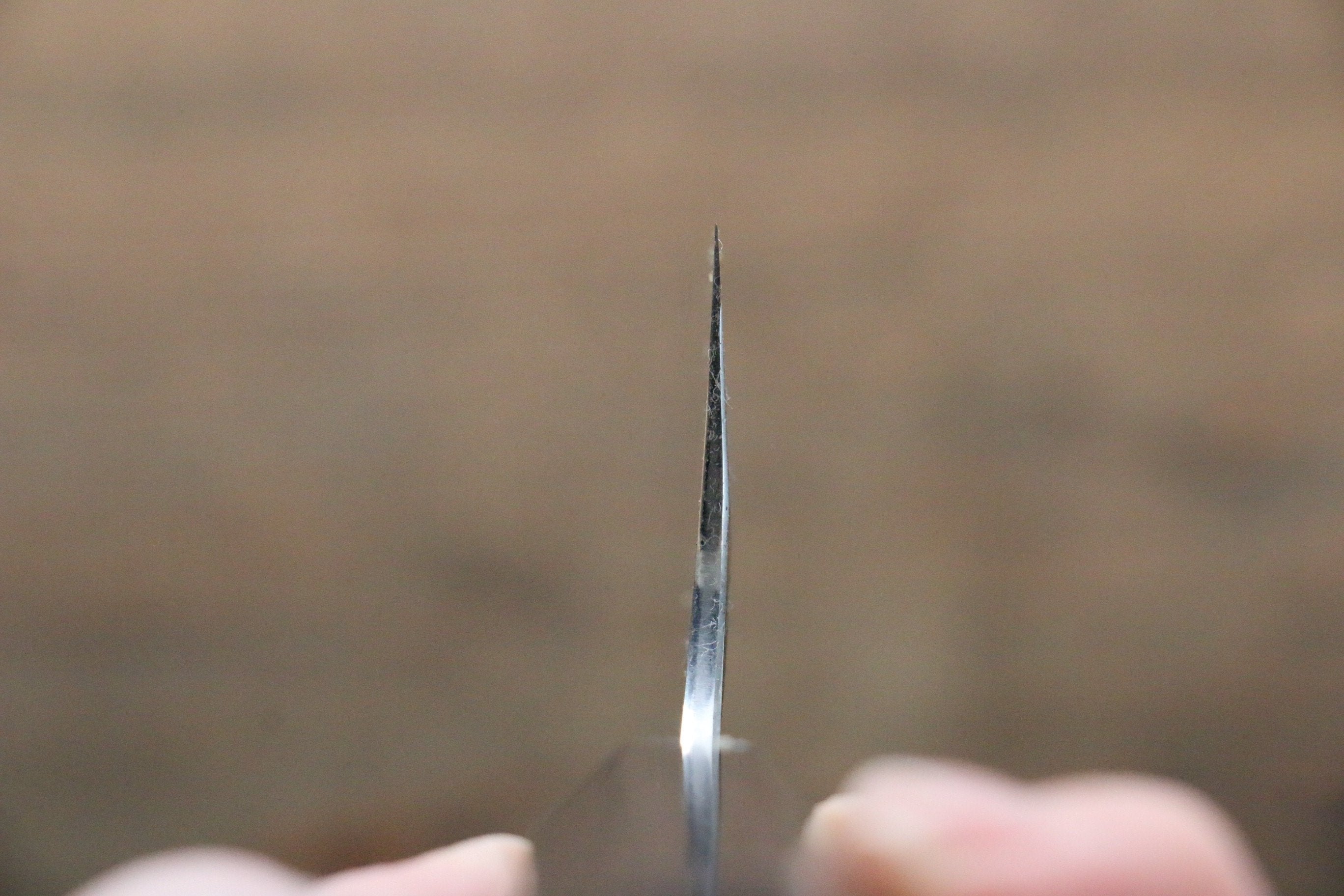 Seisuke [Left Handed] Blue Steel No.2 Hammered Kurouchi Gyuto 240mm Shitan Handle - Seisuke Knife