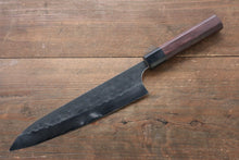  [Left Handed] Seisuke Blue Steel No.2 Hammered Kurouchi Gyuto 210mm with Shitan Handle - Seisuke Knife