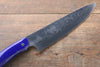 Takeshi Saji Coreless Mirrored Finish Gyuto 180mm Navy Blue Turquoise (Nomura Style) Handle - Seisuke Knife - Slide 3