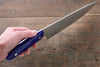 Takeshi Saji Coreless Mirrored Finish Gyuto 180mm Navy Blue Turquoise (Nomura Style) Handle - Seisuke Knife - Slide 8