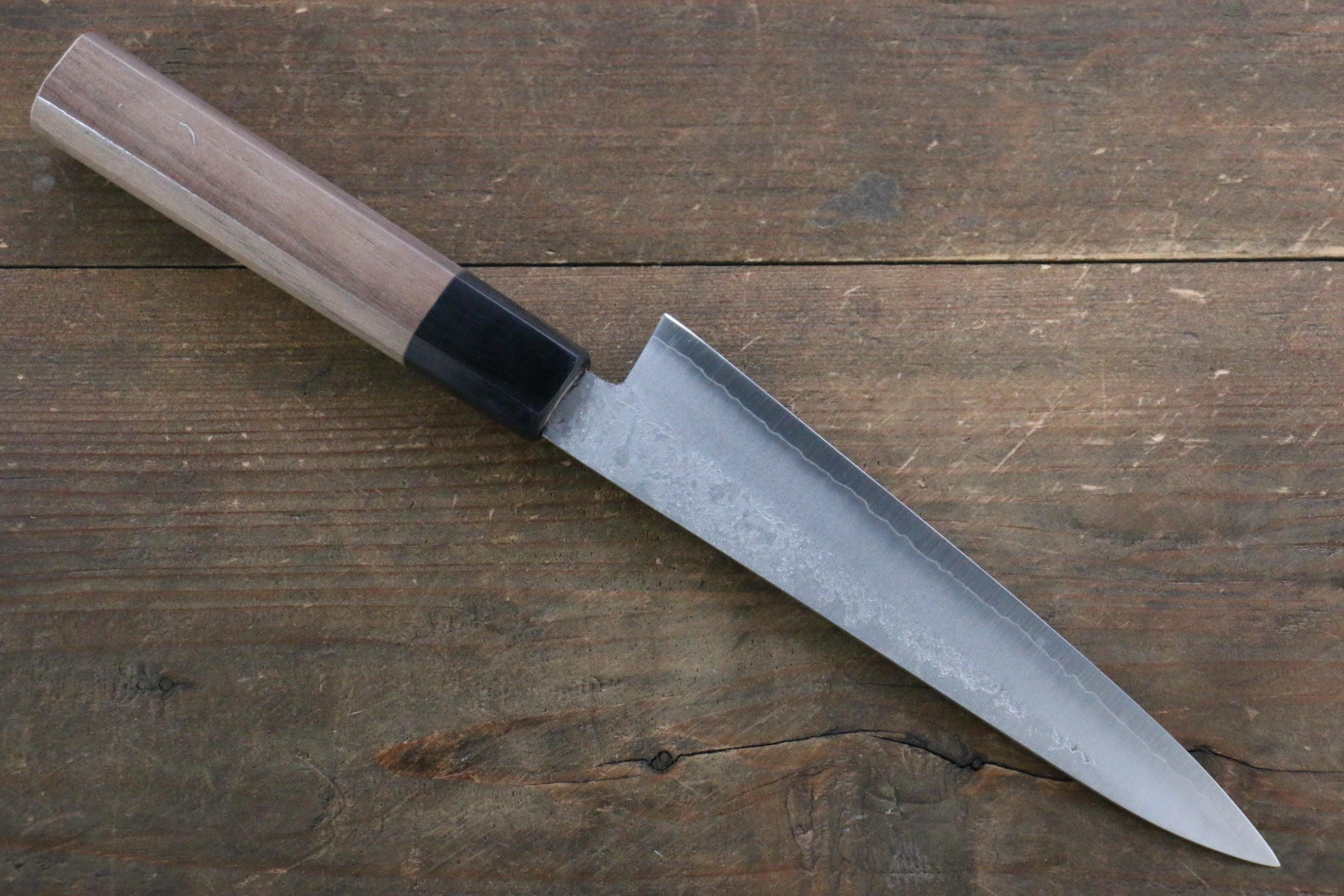 Shigeki Tanaka Silver Steel No.3 Nashiji Petty-Utility 150mm Walnut Handle - Seisuke Knife