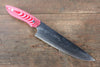 Takeshi Saji Coreless Mirrored Finish Gyuto 180mm Red White Micarta (Nomura Style) Handle - Seisuke Knife - Slide 1