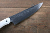 Takeshi Saji Coreless Mirrored Finish Gyuto 180mm Nomura White Stone Handle - Seisuke Knife - Slide 3