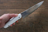 Takeshi Saji Coreless Mirrored Finish Gyuto 180mm Nomura White Stone Handle - Seisuke Knife - Slide 7