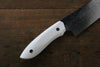 Takeshi Saji Coreless Mirrored Finish Gyuto 180mm Nomura White Stone Handle - Seisuke Knife - Slide 6