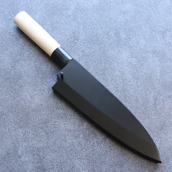 Black Magnolia Sheath for 195mm Deba with Plywood pin Kaneko - Seisuke Knife