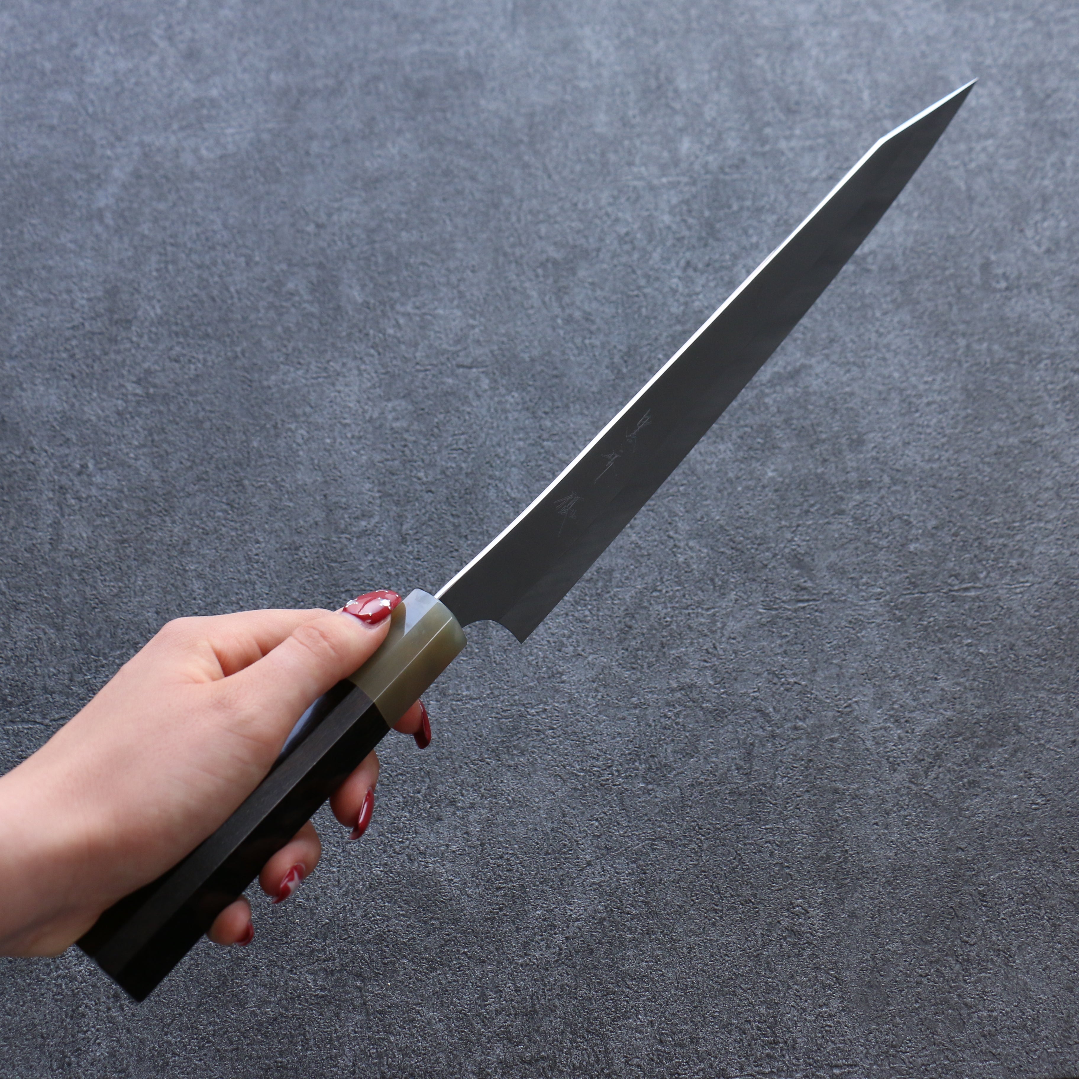 Yu Kurosaki New Gekko VG-XEOS Sujihiki 270mm Ebony Wood (ferrule: White Water Buffalo Horn) Handle - Seisuke Knife