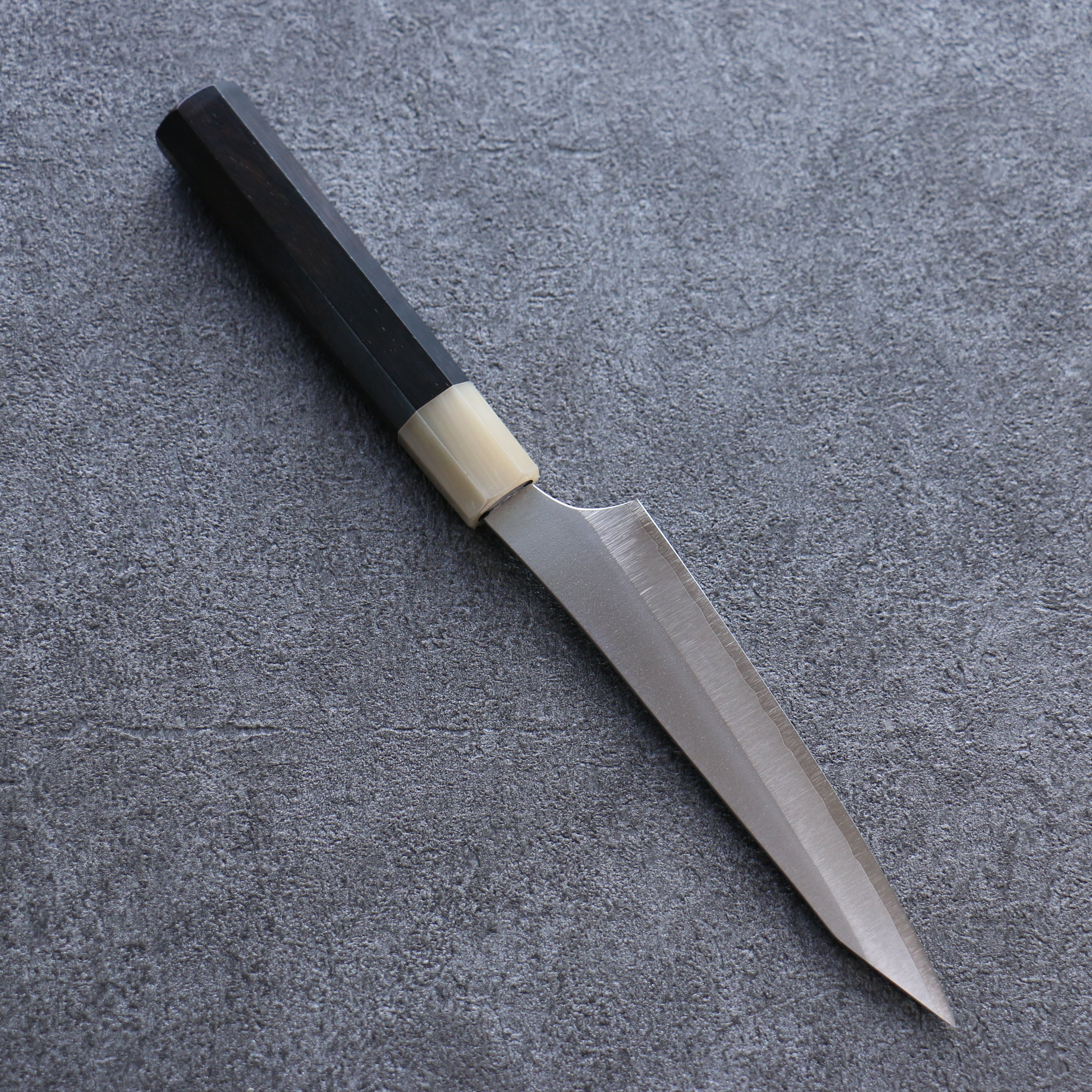 Yu Kurosaki New Gekko VG-XEOS Petty-Utility 130mm Ebony Wood & Buffalo Horn Handle - Seisuke Knife