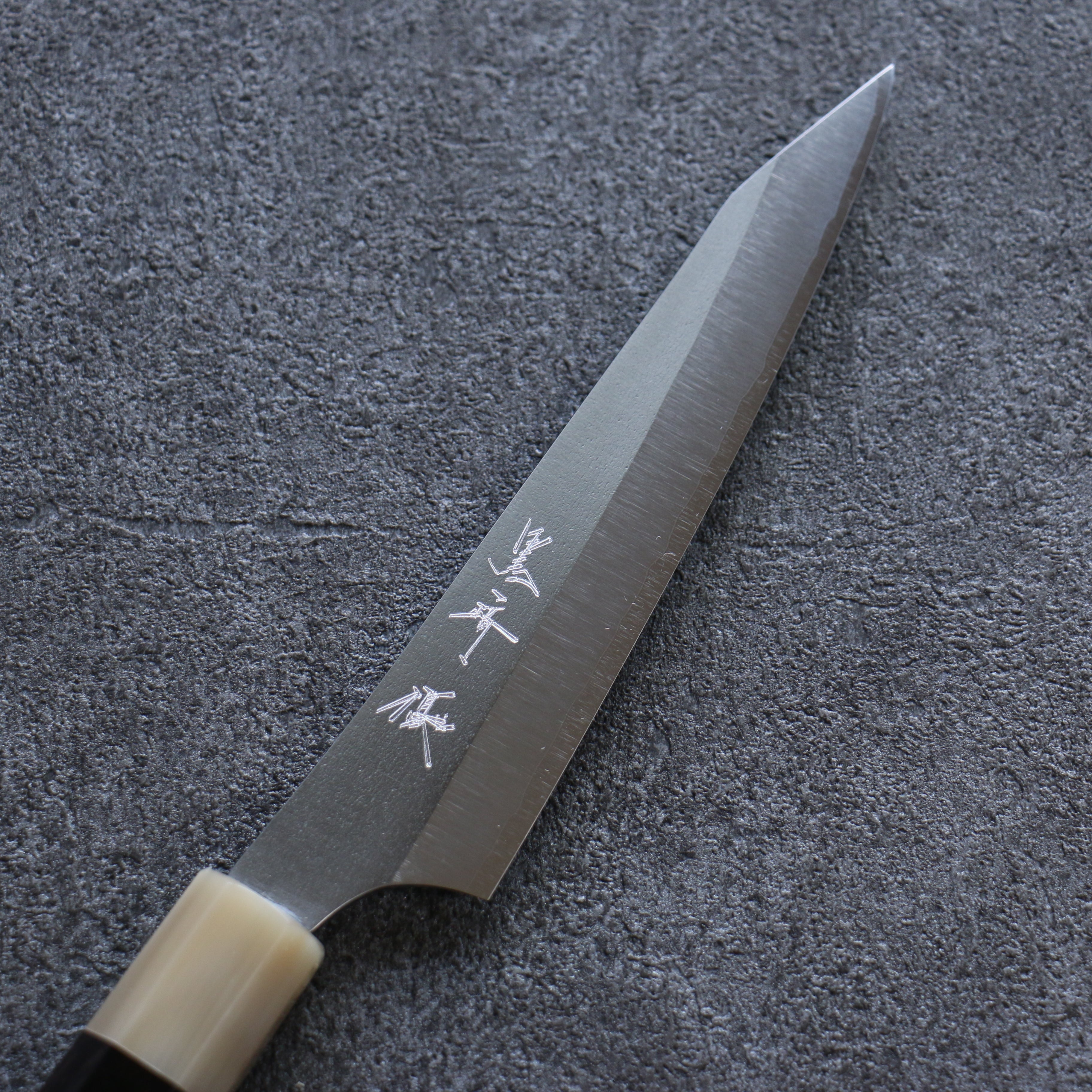 Yu Kurosaki New Gekko VG-XEOS Petty-Utility 130mm Ebony Wood & Buffalo Horn Handle - Seisuke Knife
