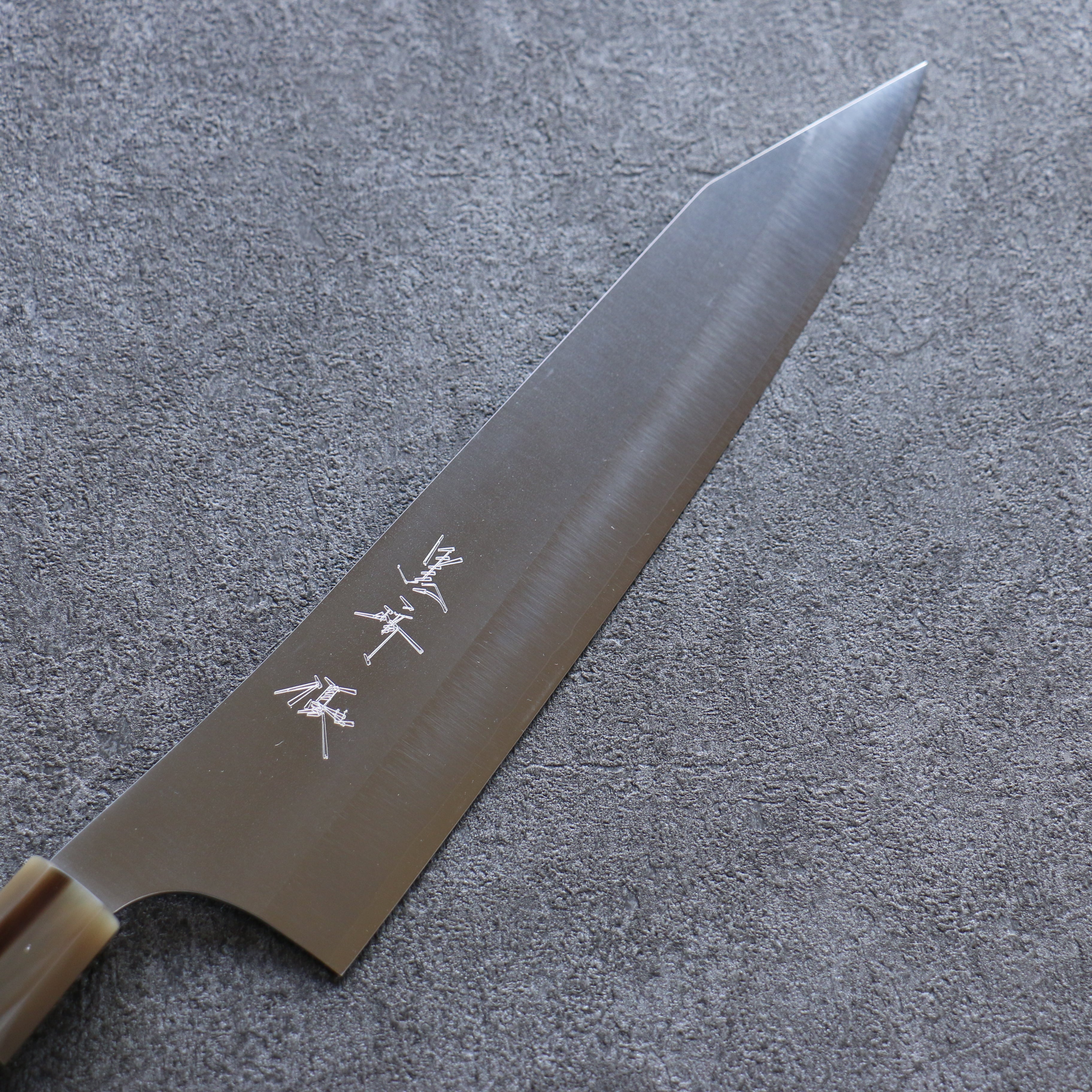 Yu Kurosaki New Gekko VG-XEOS Gyuto 240mm Ebony Wood & White Water Buffalo Horn Handle - Seisuke Knife