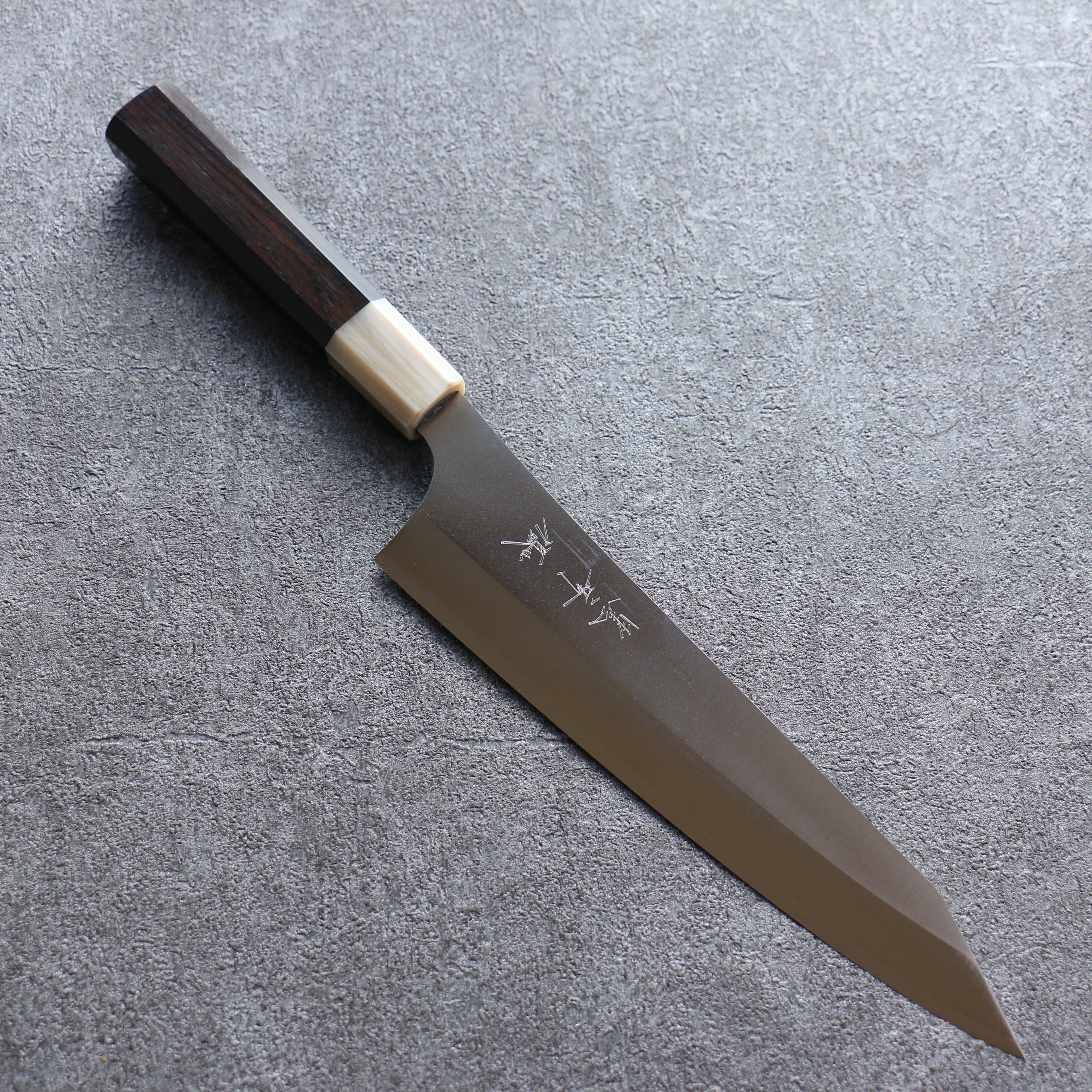 Yu Kurosaki New Gekko VG-XEOS Gyuto 210mm Ebony Wood (ferrule: White Water Buffalo Horn) Handle - Seisuke Knife