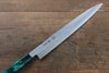 Sakai Takayuki Nanairo INOX Molybdenum Yanagiba 270mm with Green Tortoiseshell ABS Resin Handle - Seisuke Knife - Slide 3