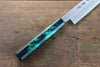 Sakai Takayuki Nanairo INOX Molybdenum Yanagiba 270mm with Green Tortoiseshell ABS Resin Handle - Seisuke Knife - Slide 6