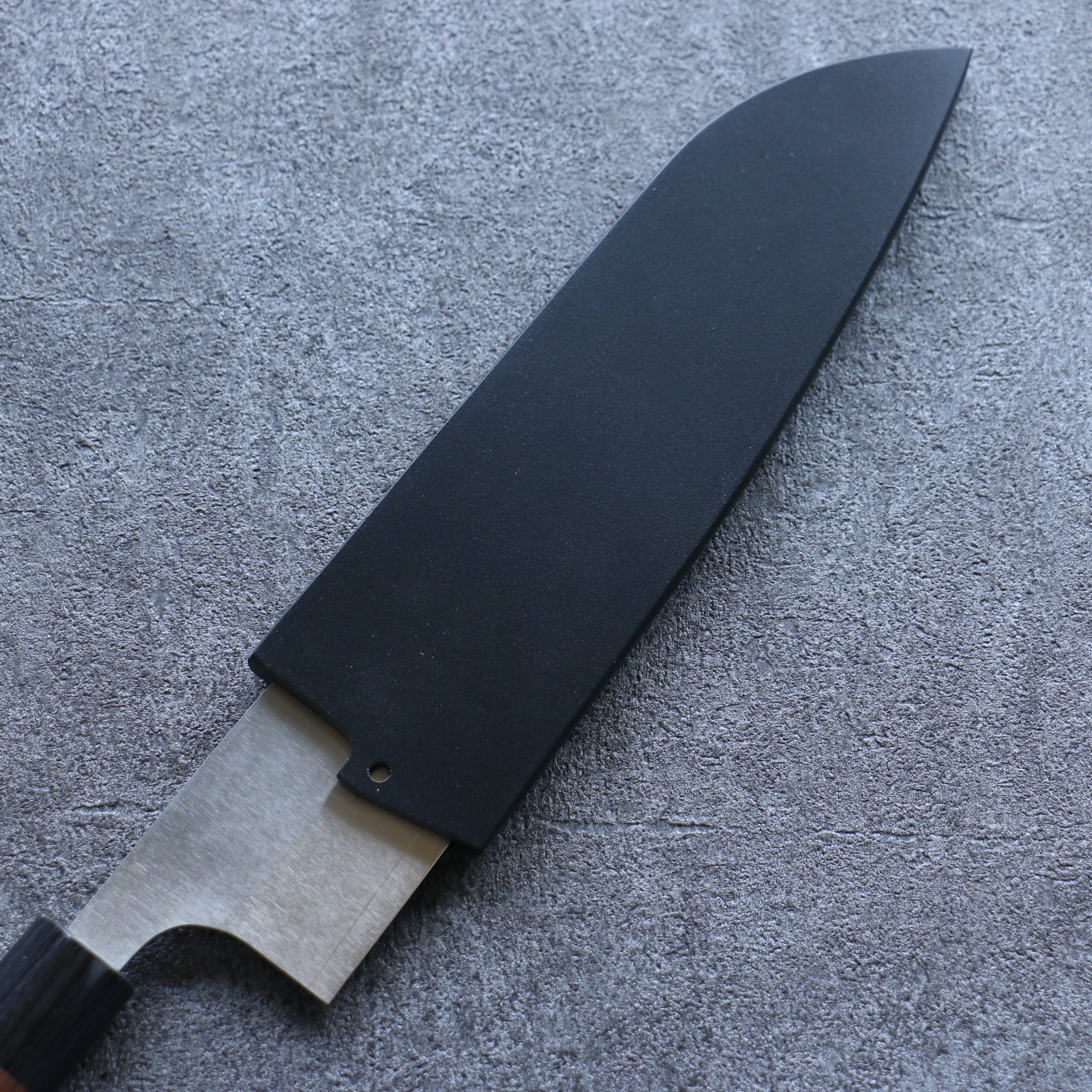 Black Magnolia Sheath for 165mm Santoku with Plywood pin Kaneko - Seisuke Knife