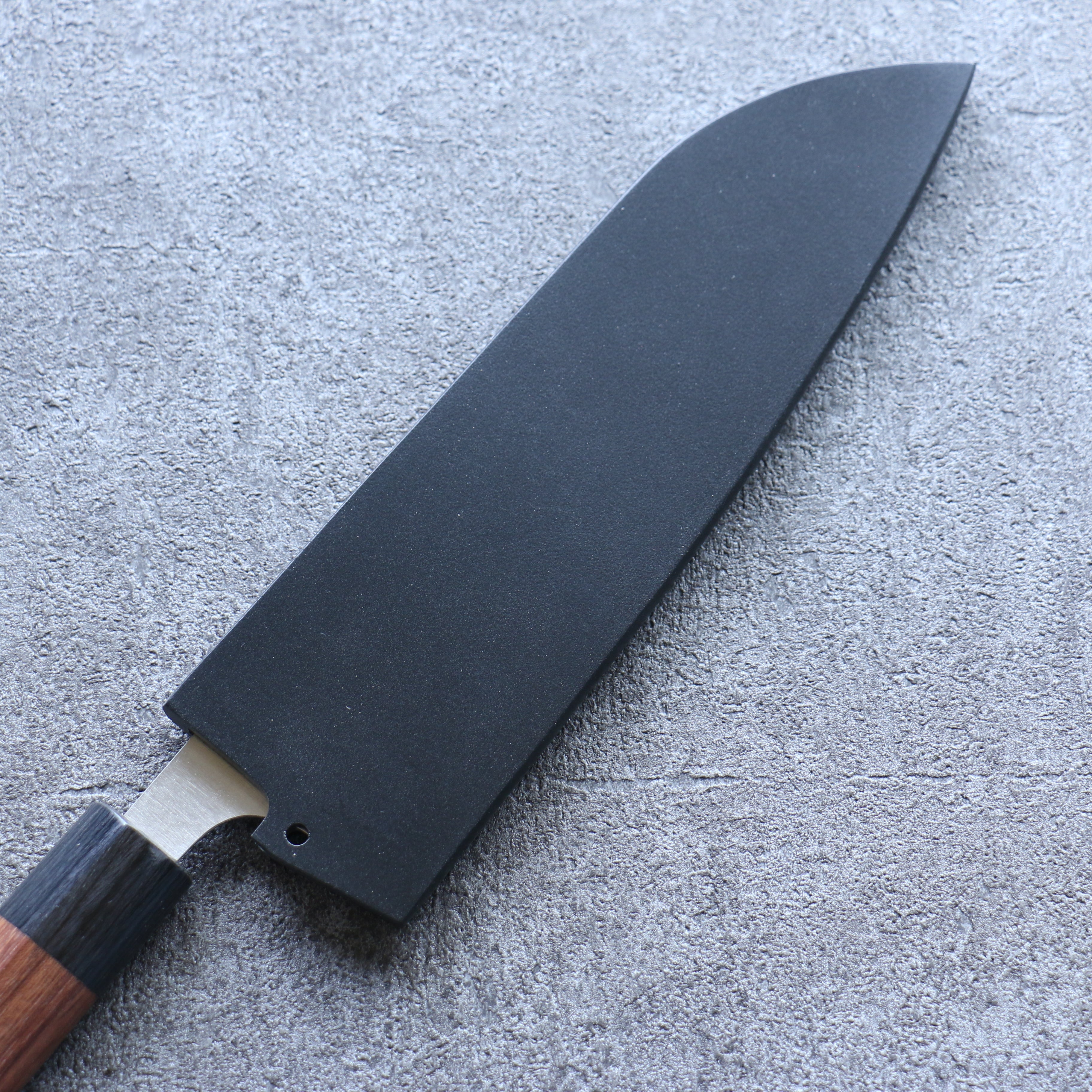 Black Magnolia Sheath for 165mm Santoku with Plywood pin Kaneko - Seisuke Knife