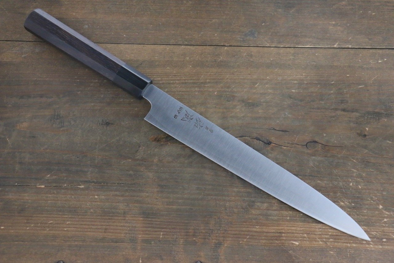 Sukenari HAP40 3 Layer Sujihiki 240mm Shitan Handle - Seisuke Knife