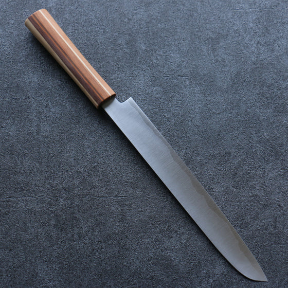 Shigeki Tanaka Majiro Silver Steel No.3 Bread Slicer 240mm Maple, Cherry, Walnut Handle - Seisuke Knife