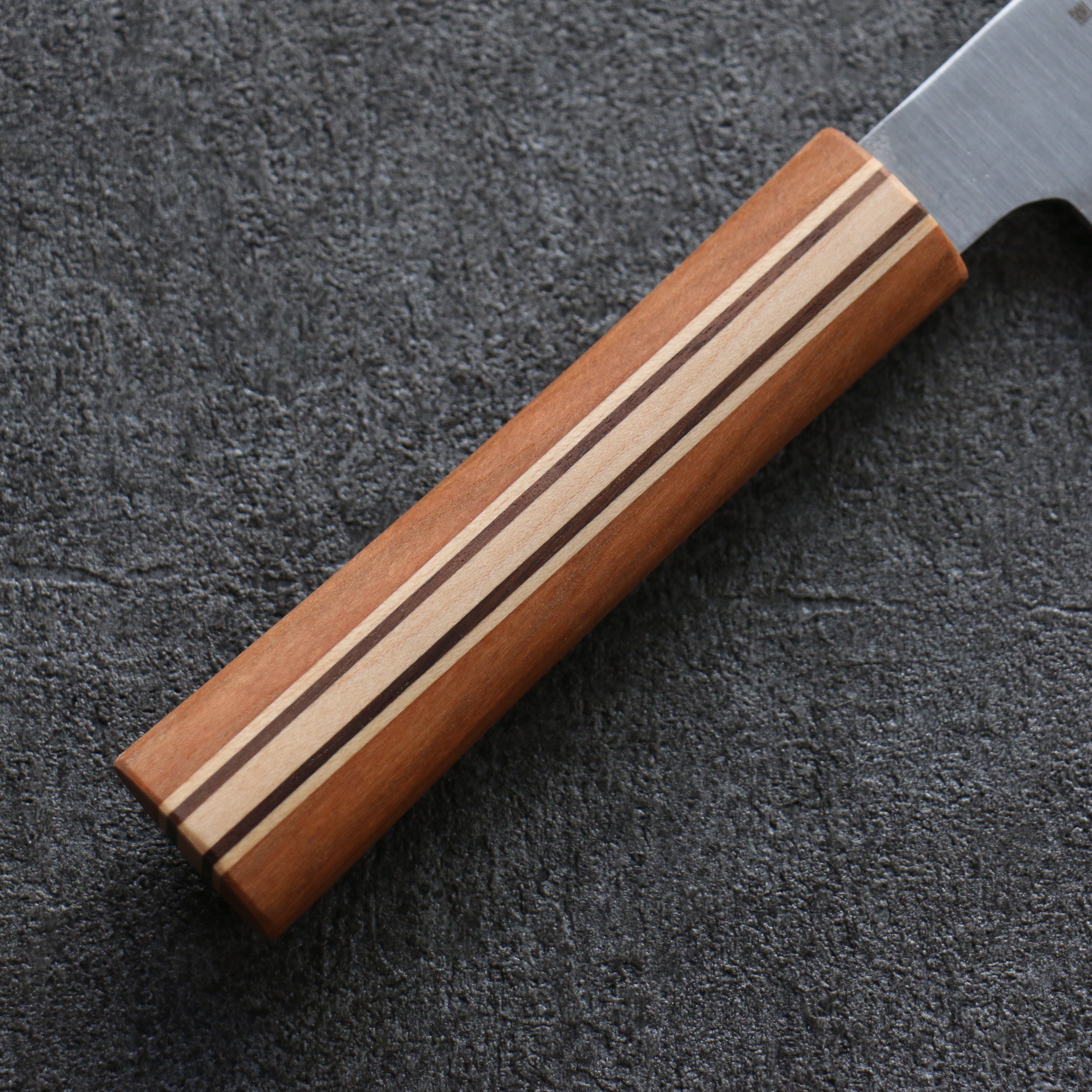 Shigeki Tanaka Majiro Silver Steel No.3 Santoku 165mm Maple, Cherry, Walnut Handle - Seisuke Knife