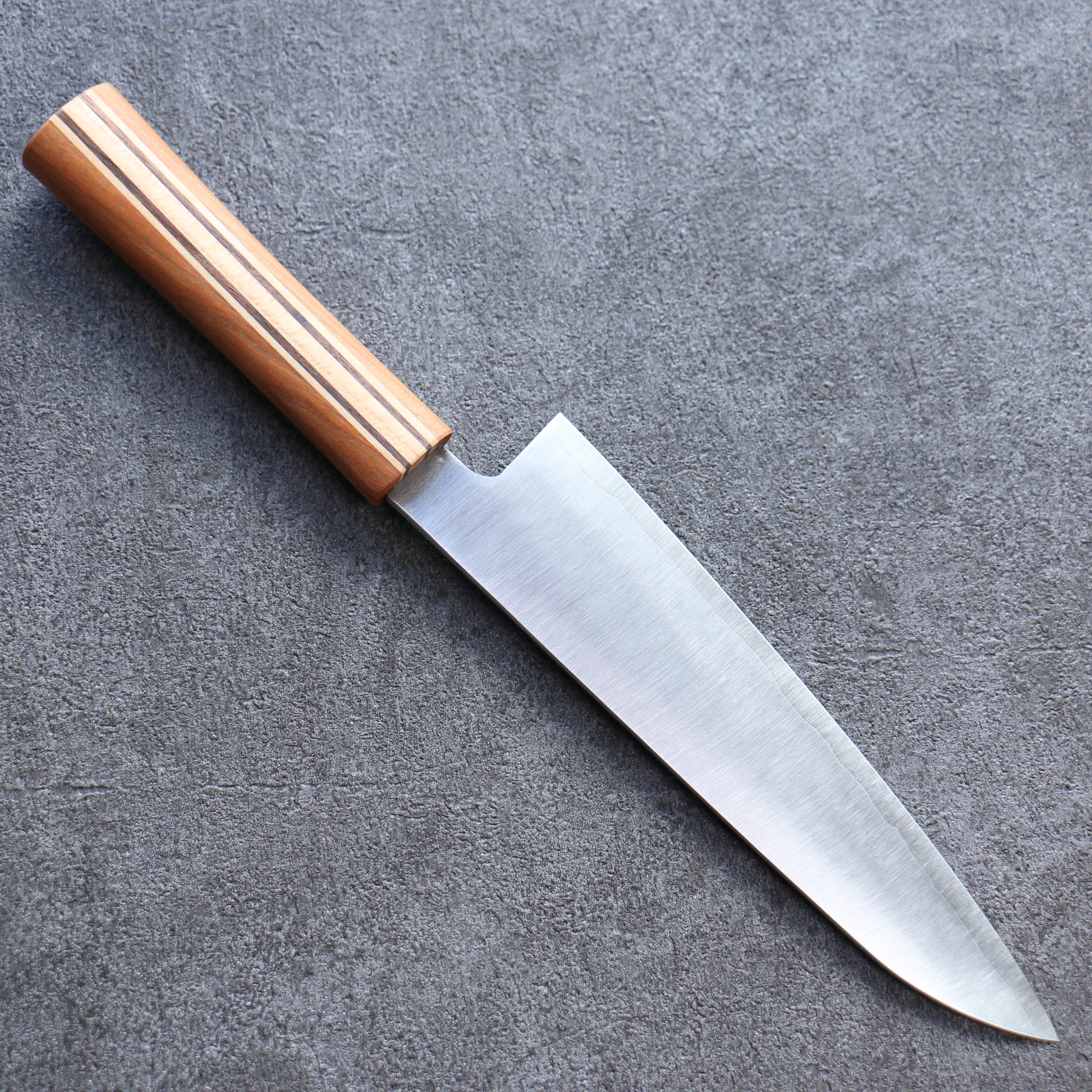 Shigeki Tanaka Majiro Silver Steel No.3 Gyuto 190mm Maple, Cherry, Walnut Handle - Seisuke Knife