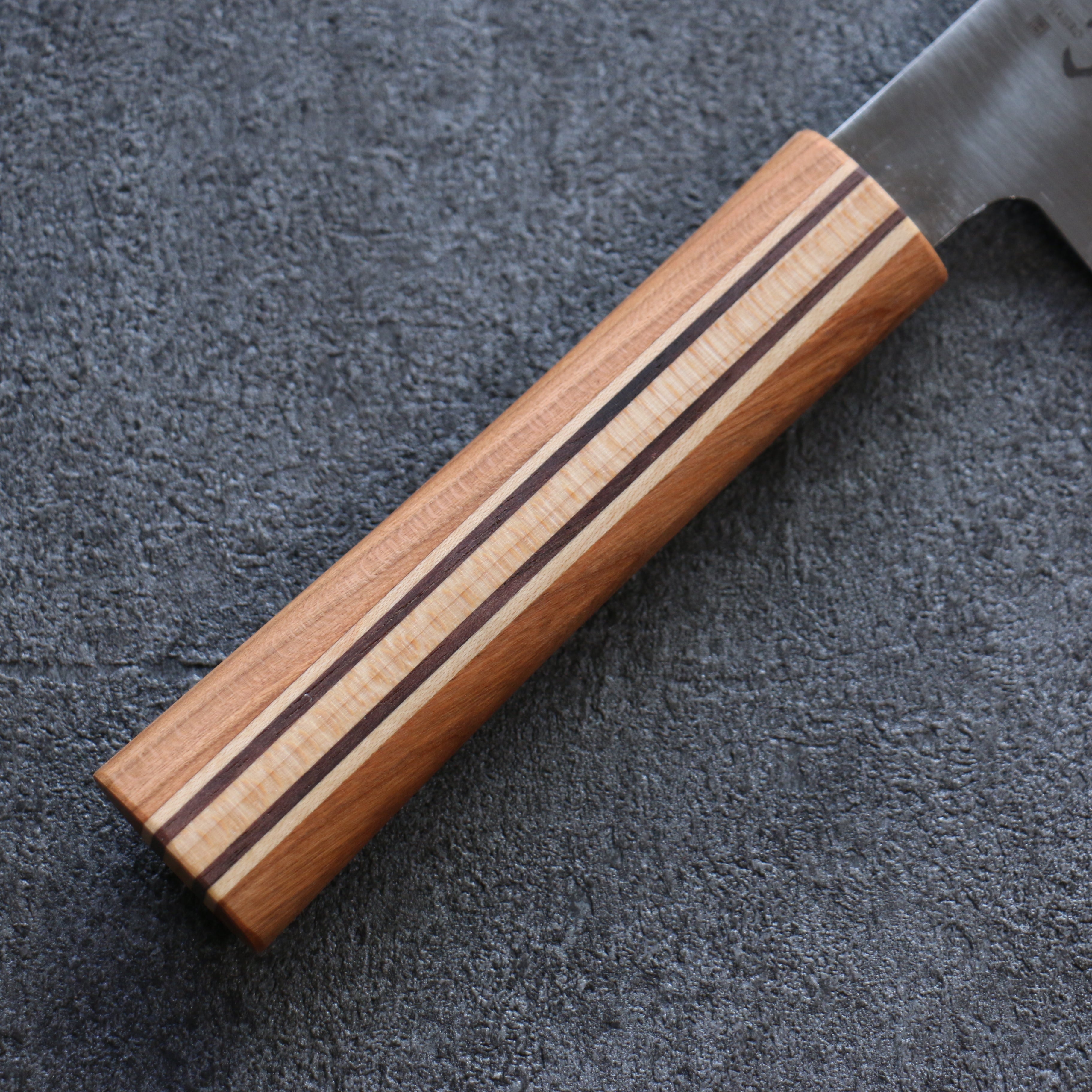 Shigeki Tanaka Majiro Silver Steel No.3 Gyuto 190mm Maple, Cherry, Walnut Handle - Seisuke Knife
