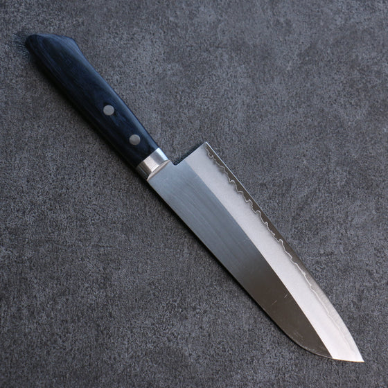 Kunihira VG1 Migaki Finished Santoku 170mm Navy blue Pakka wood Handle - Seisuke Knife