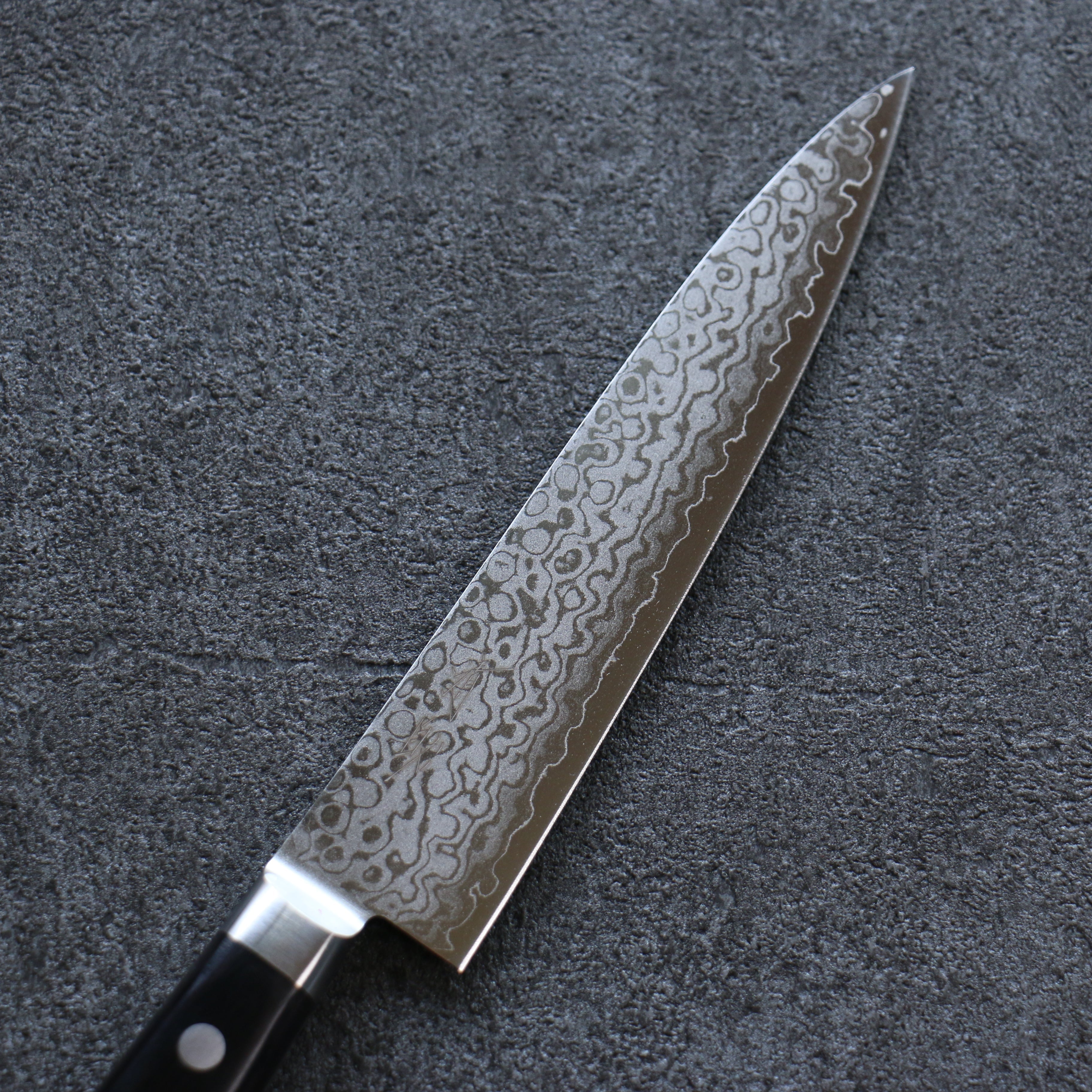 Seisuke VG10 8 Layer Damascus Migaki Petty-Utility 150mm Black Pakka wood Handle - Seisuke Knife