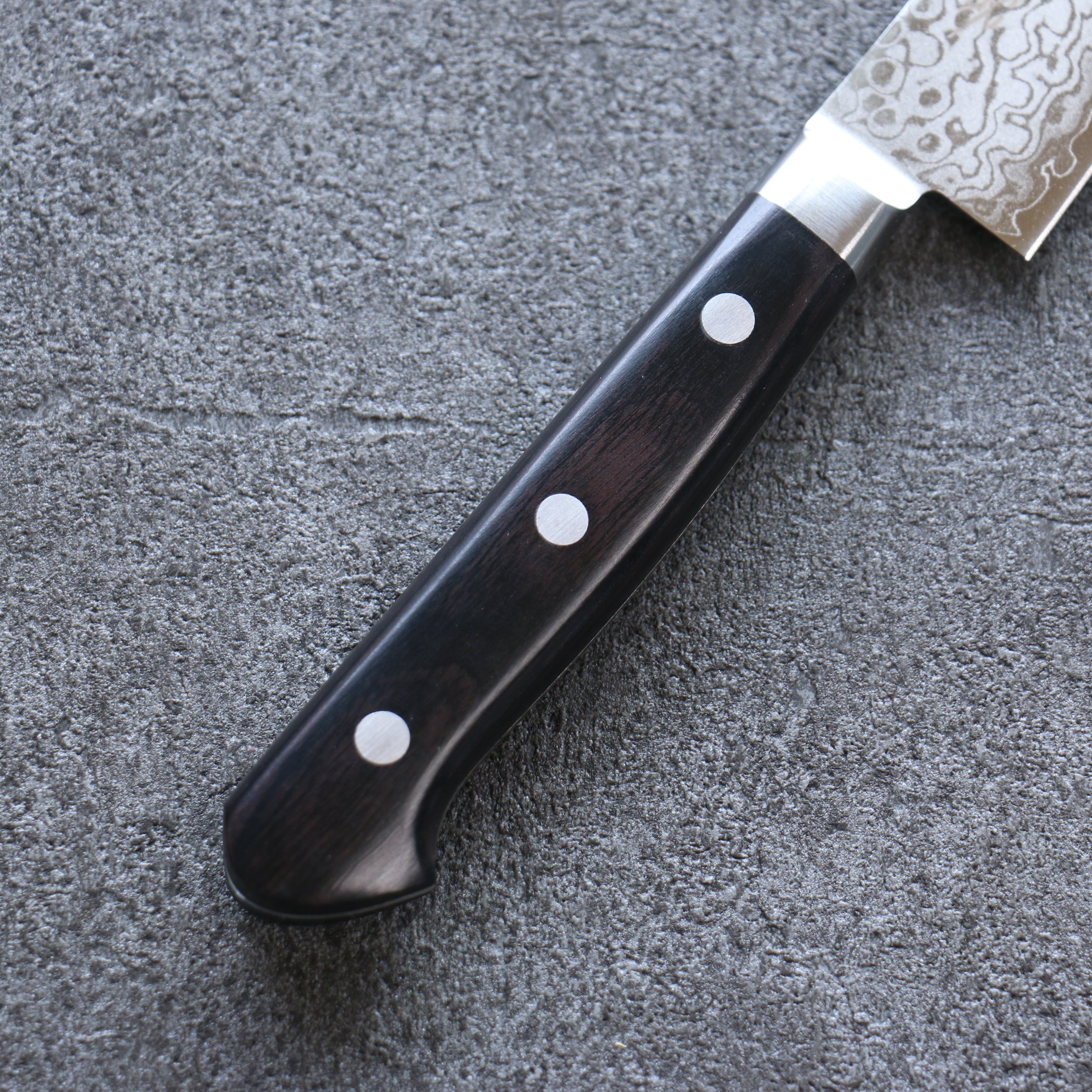 Seisuke VG10 8 Layer Damascus Migaki Petty-Utility 150mm Black Pakka wood Handle - Seisuke Knife
