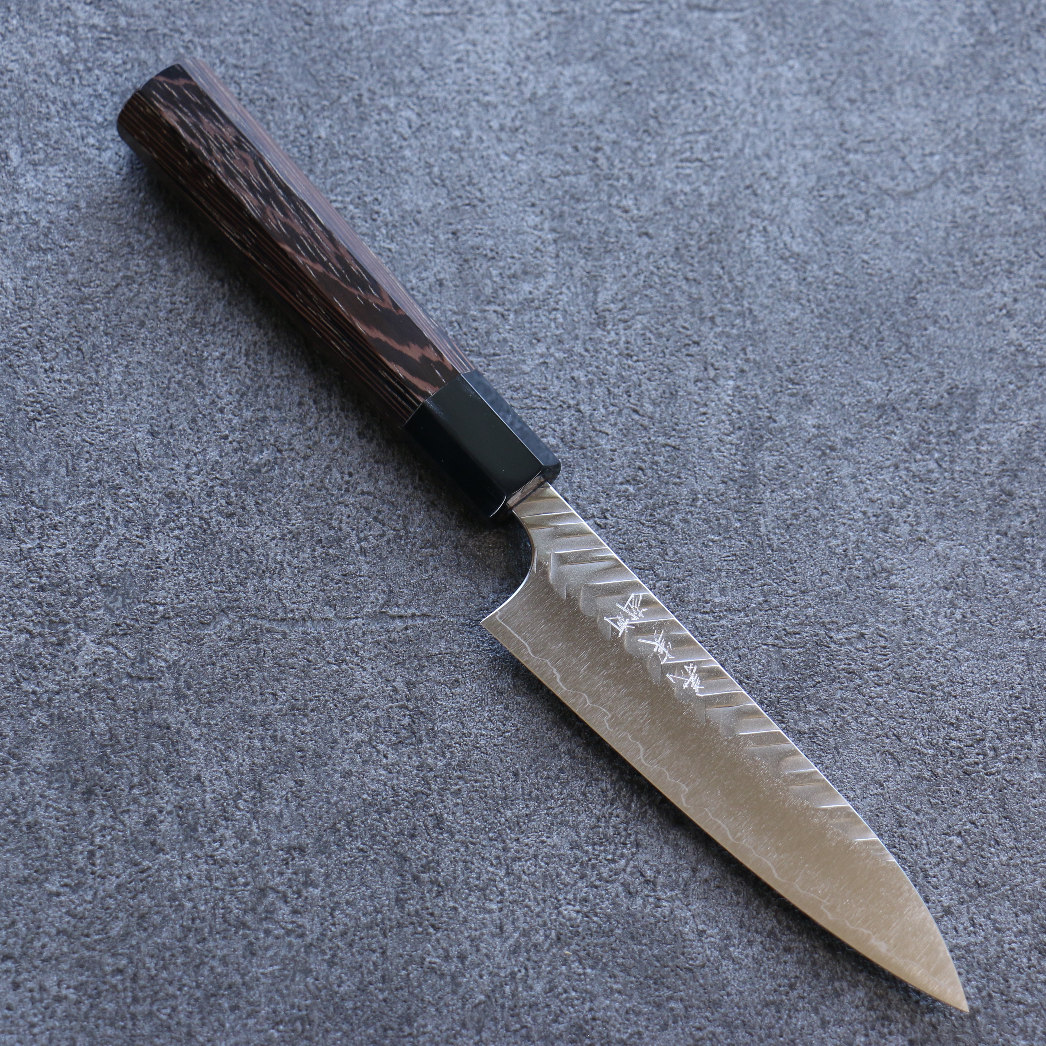 Yoshimi Kato SG2 Hammered ( V ) Petty-Utility 120mm Wenge Handle - Seisuke Knife