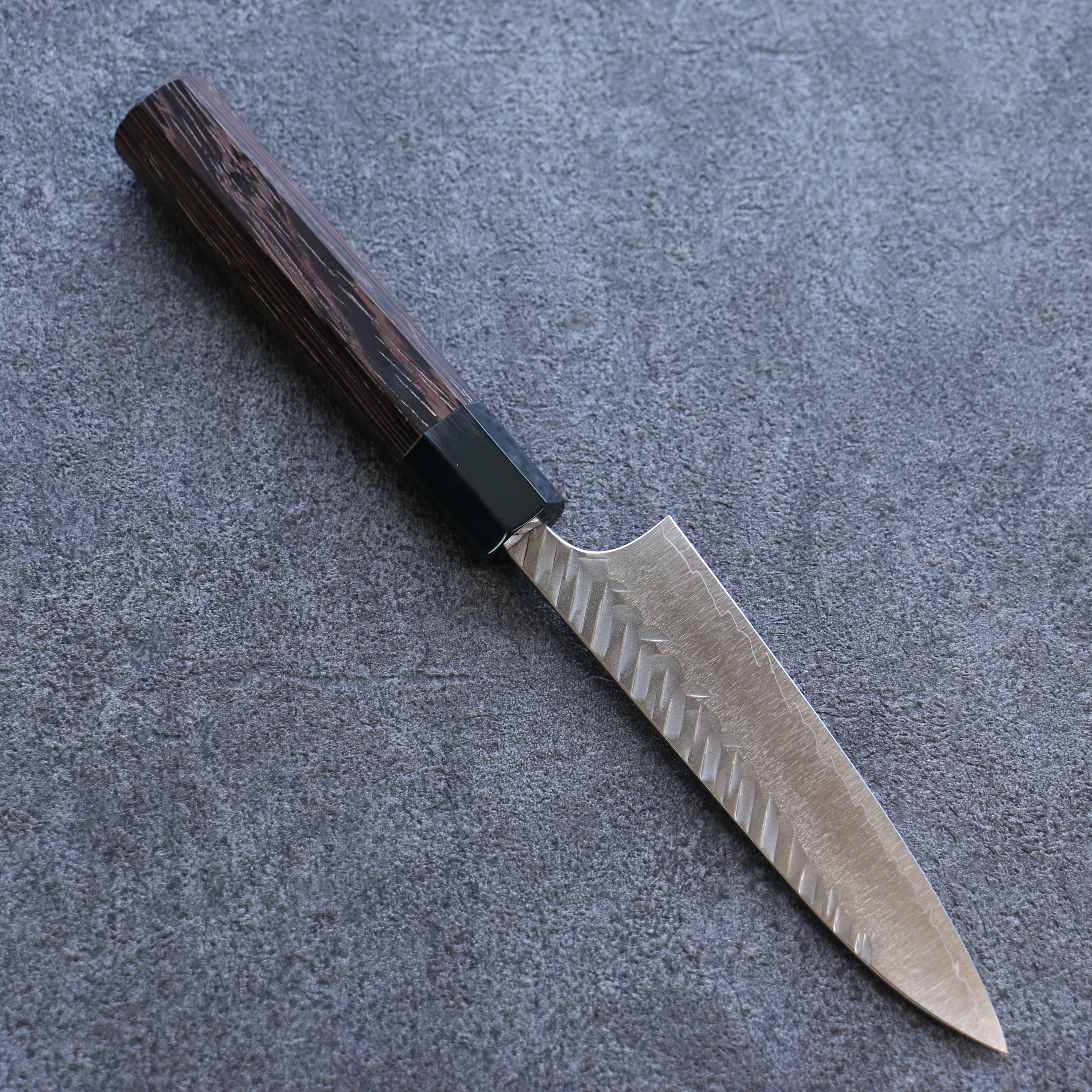 Yoshimi Kato SG2 Hammered ( V ) Petty-Utility 120mm Wenge Handle - Seisuke Knife