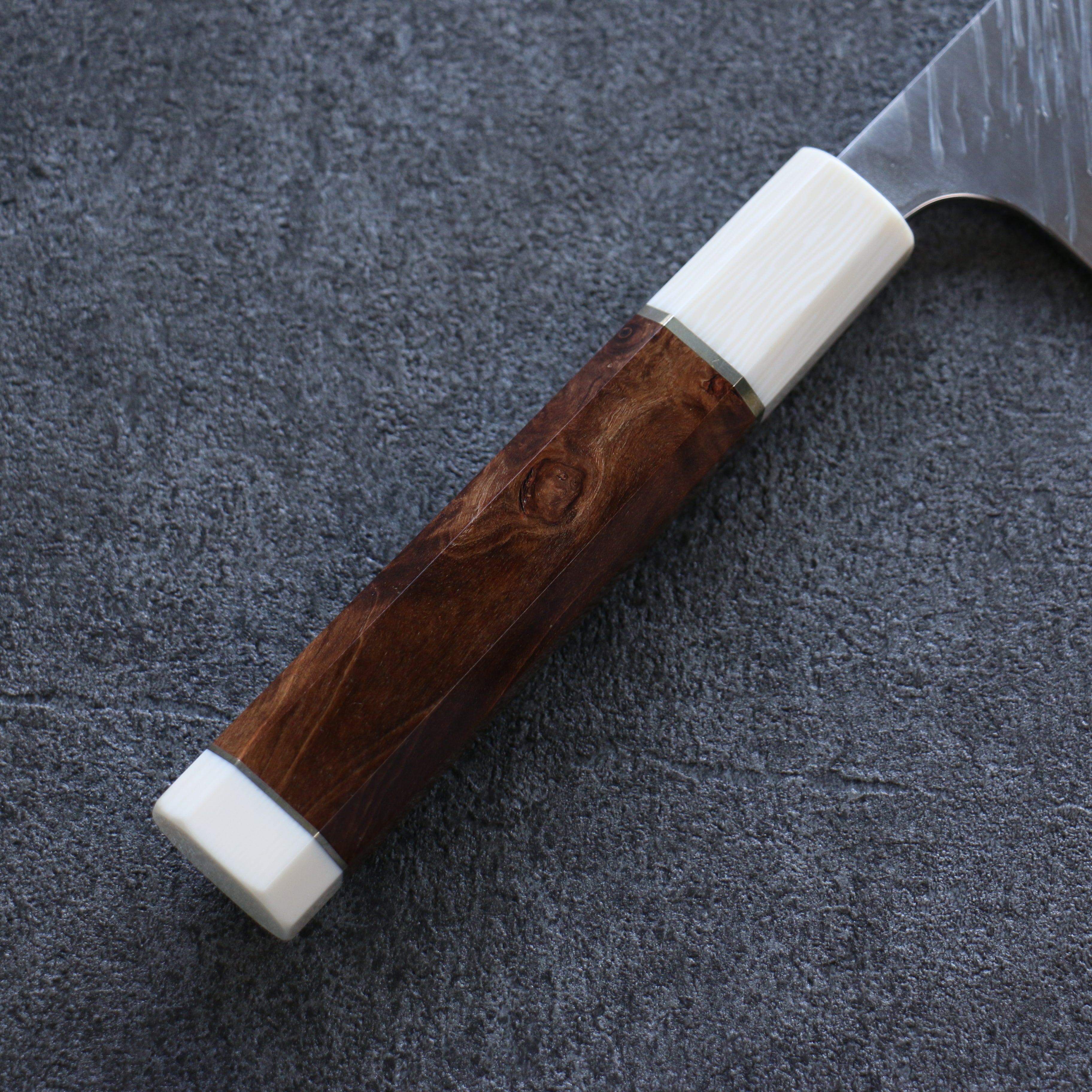 Yu Kurosaki Fujin SG2 Hammered Gyuto 240mm Stabilized wood (Birch Burl) Handle - Seisuke Knife