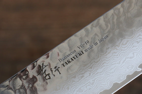 Sakai Takayuki VG10 33 Layer Damascus Nakiri 160mm with Lacquered (Kokushin) Live Oak Handle - Seisuke Knife