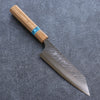 Yu Kurosaki Fujin SG2 Hammered Bunka 165mm Olive tree(ferrule: Turquoise) Handle - Seisuke Knife - Slide 1