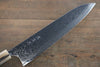 Takeshi Saji SG2 Mirrored Finish Damascus Gyuto 240mm Ebony with Double Ring Handle - Seisuke Knife - Slide 6