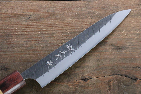 Yu Kurosaki Fujin Blue Super Hammered Petty-Utility 150mm Keyaki (Japanese Elm) Handle - Seisuke Knife