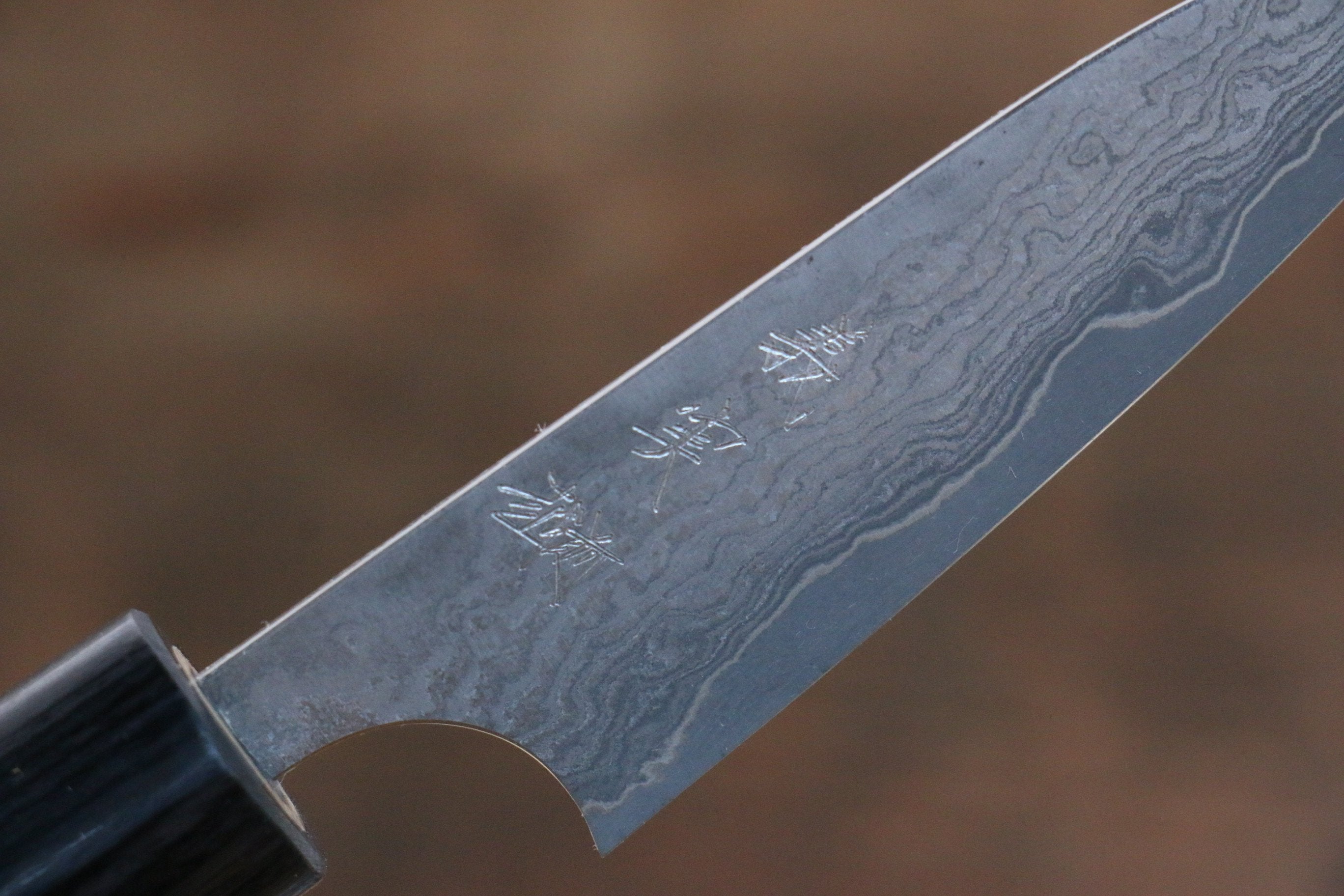 Yoshimi Kato VG10 8 Layer Damascus Petty-Utility 75mm with Shitan Handle - Seisuke Knife