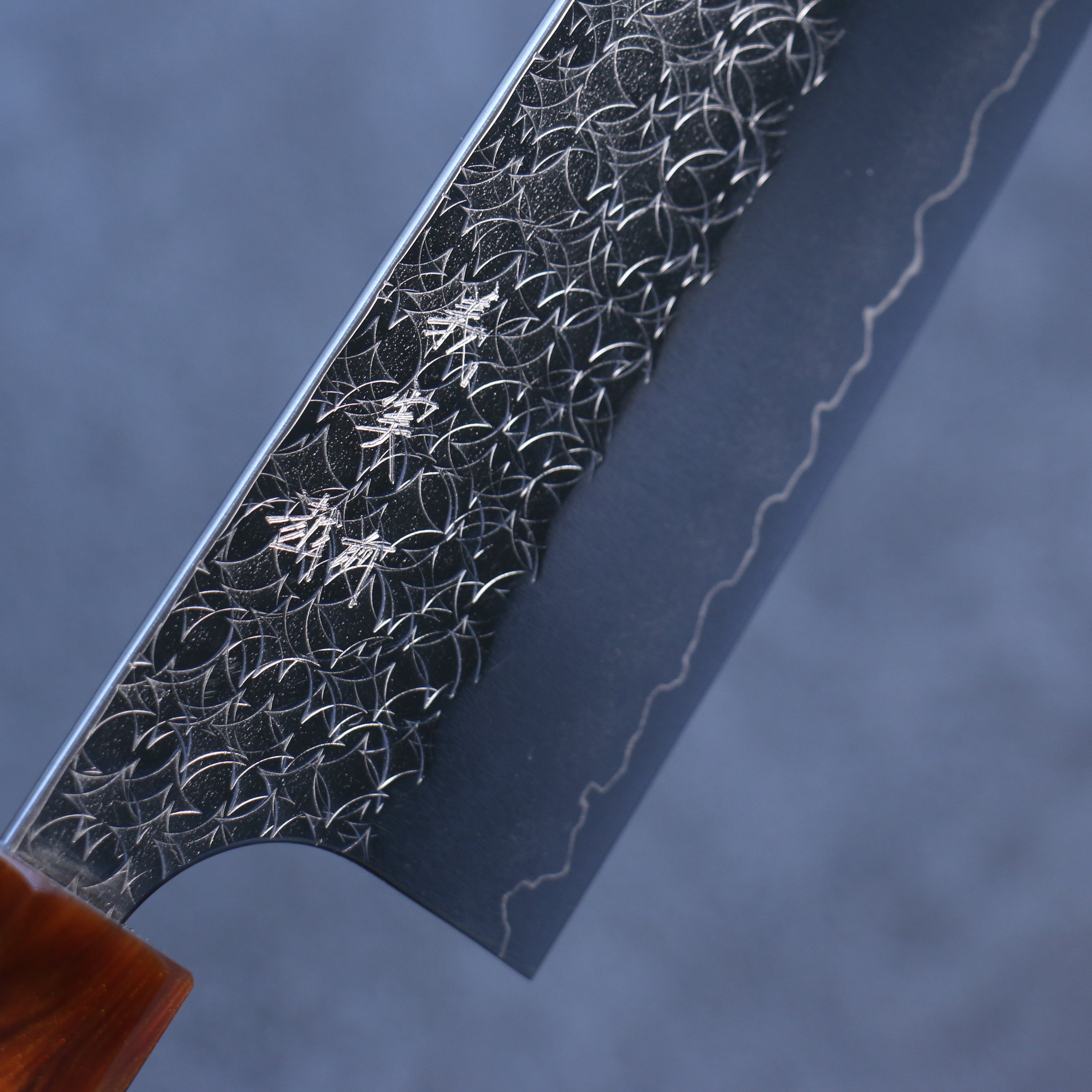 Yoshimi Kato Minamo SG2 Hammered Gyuto 210mm Ebony Wood Handle - Seisuke Knife