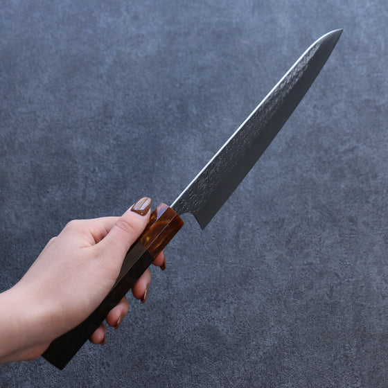 Yoshimi Kato Minamo SG2 Hammered Gyuto 210mm Ebony Wood Handle - Seisuke Knife