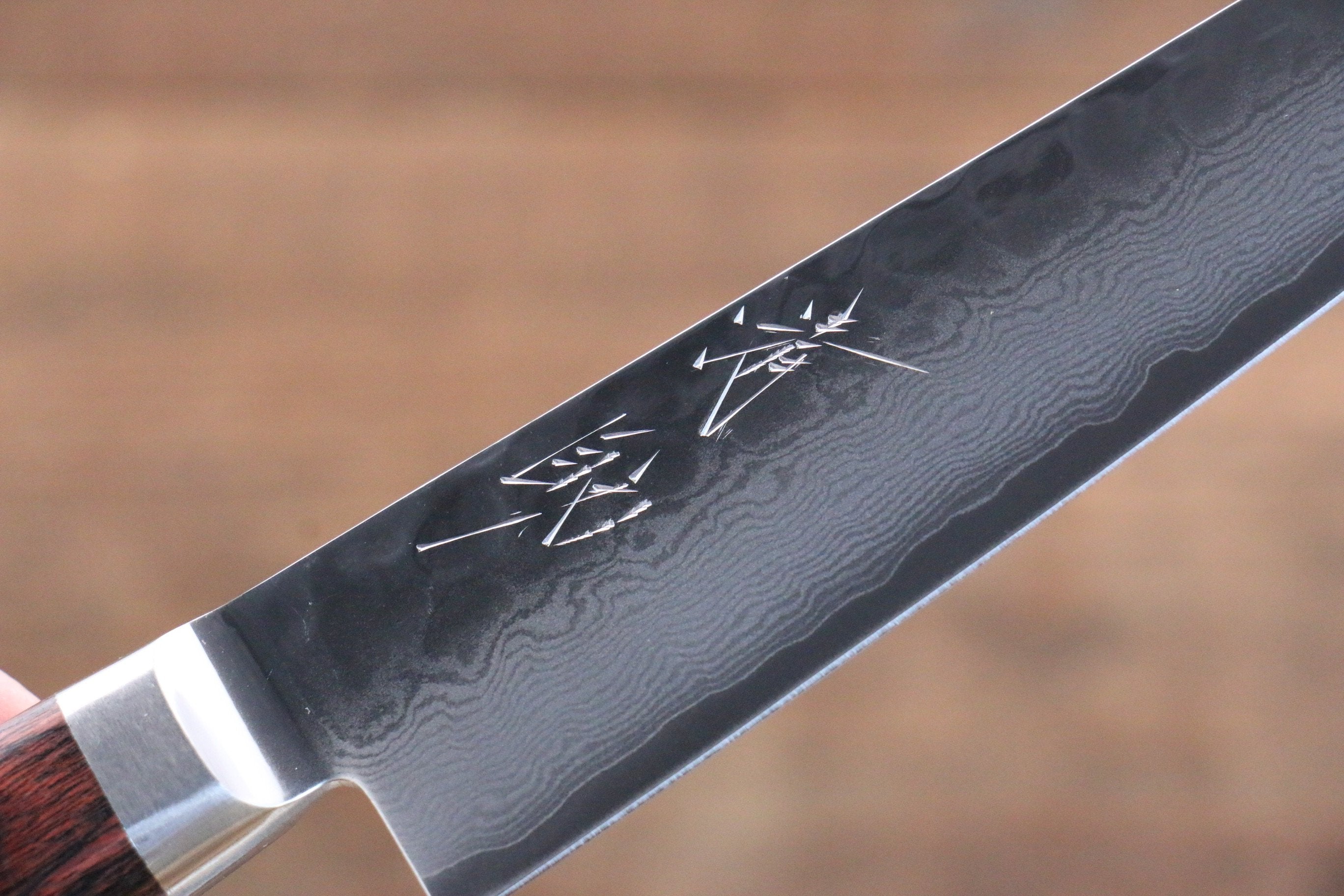 Seisuke VG10 33 Layer Damascus Petty-Utility 135mm Mahogany Handle with Sheath - Seisuke Knife
