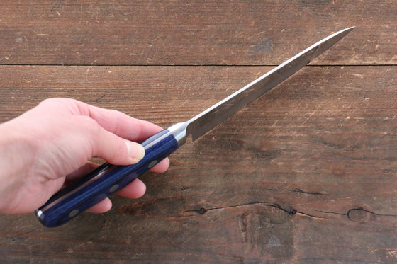 Seisuke Seiun VG10 33 Layer Damascus Petty-Utility 135mm Blue Pakka wood Handle with Sheath - Seisuke Knife