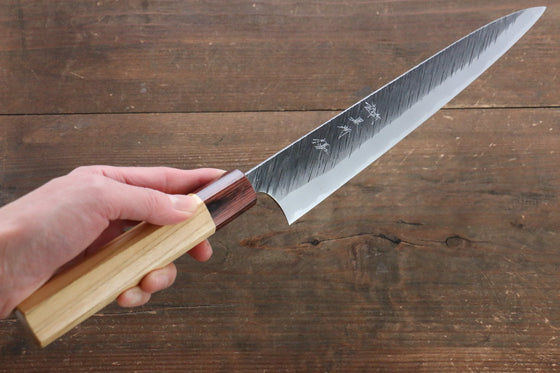 Yu Kurosaki Fujin Blue Super Hammered Sujihiki 270mm Keyaki (Japanese Elm) Handle - Seisuke Knife