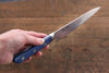 Seisuke Seiten Molybdenum Petty-Utility 120mm Blue Pakka wood Handle with Sheath - Seisuke Knife - Slide 9