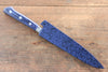 Seisuke Seiten Molybdenum Petty-Utility 120mm Blue Pakka wood Handle with Sheath - Seisuke Knife - Slide 15