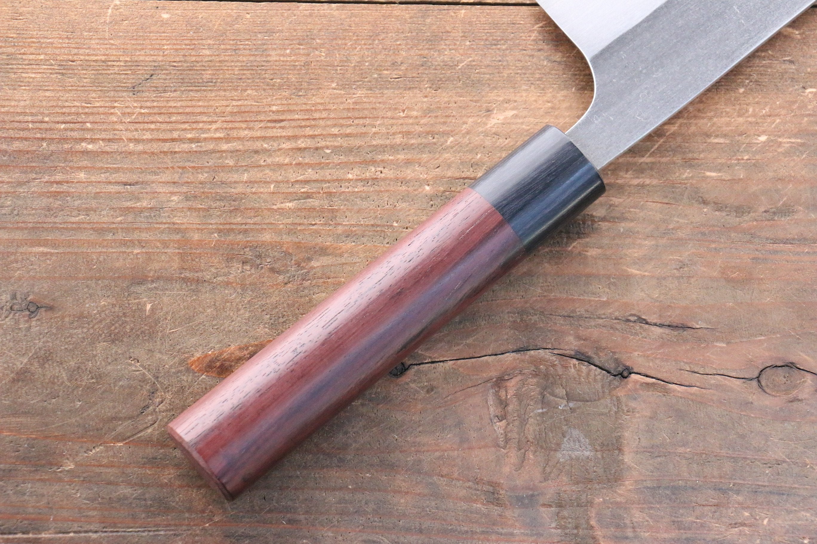 Shungo Ogata SG2 Kurouchi Black Finished Santoku 180mm Shitan Handle - Seisuke Knife