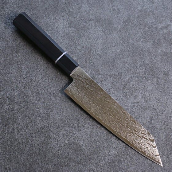 Seisuke AUS10 Mirror Crossed Bunka 180mm Black Pakka wood Handle - Seisuke Knife