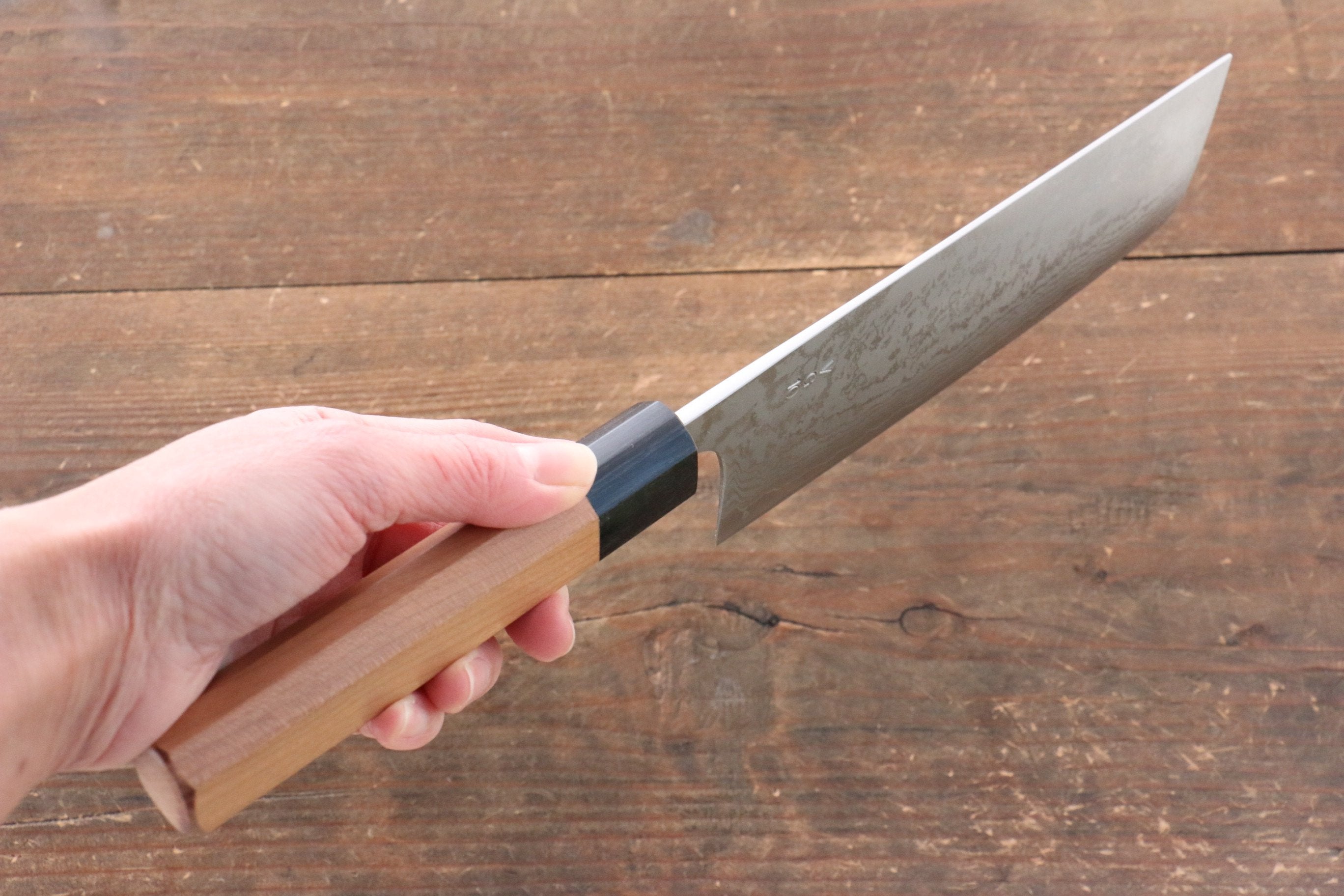 Nao Yamamoto VG10 Damascus Nakiri 165mm Cherry Blossoms Handle - Seisuke Knife