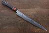 Shigeki Tanaka Blue Steel No.2 Damascus Yanagiba 300mm with Ebony Wood Handle - Seisuke Knife