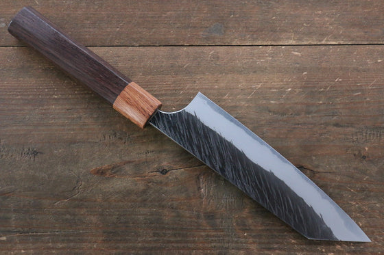 Yu Kurosaki Blue Super Hammered Bunka 165mm with Shitan Handle (ferrule: Honduras) - Seisuke Knife