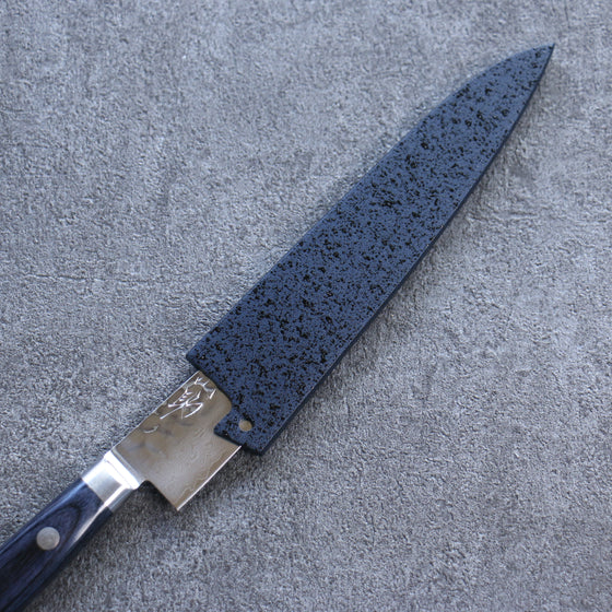 Seisuke Seiun VG10 33 Layer Damascus Petty-Utility 135mm Navy blue Pakka wood Handle with Sheath - Seisuke Knife