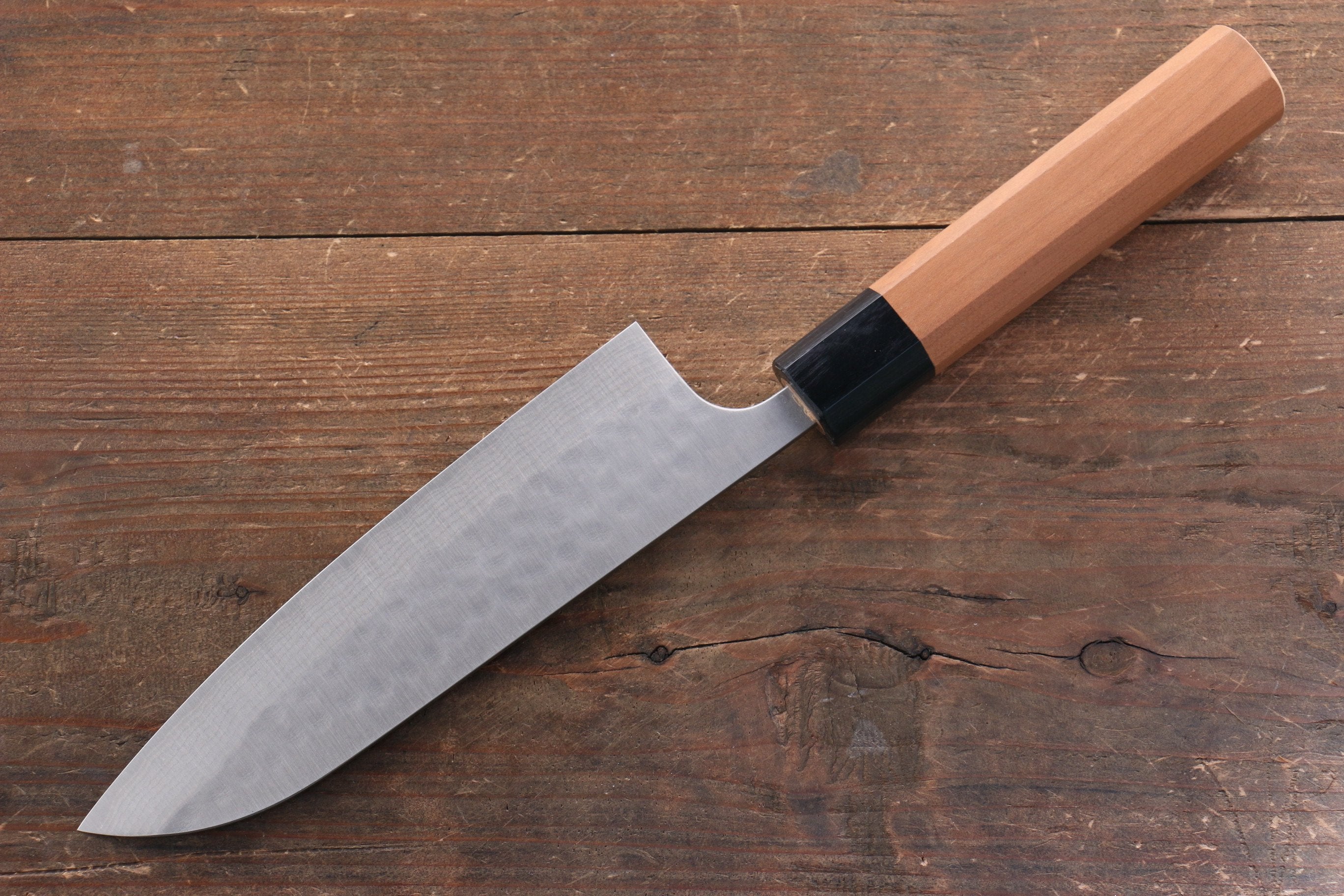 Nao Yamamoto SRS13 Black Damascus Santoku 165mm Cherry Blossoms Handle - Seisuke Knife